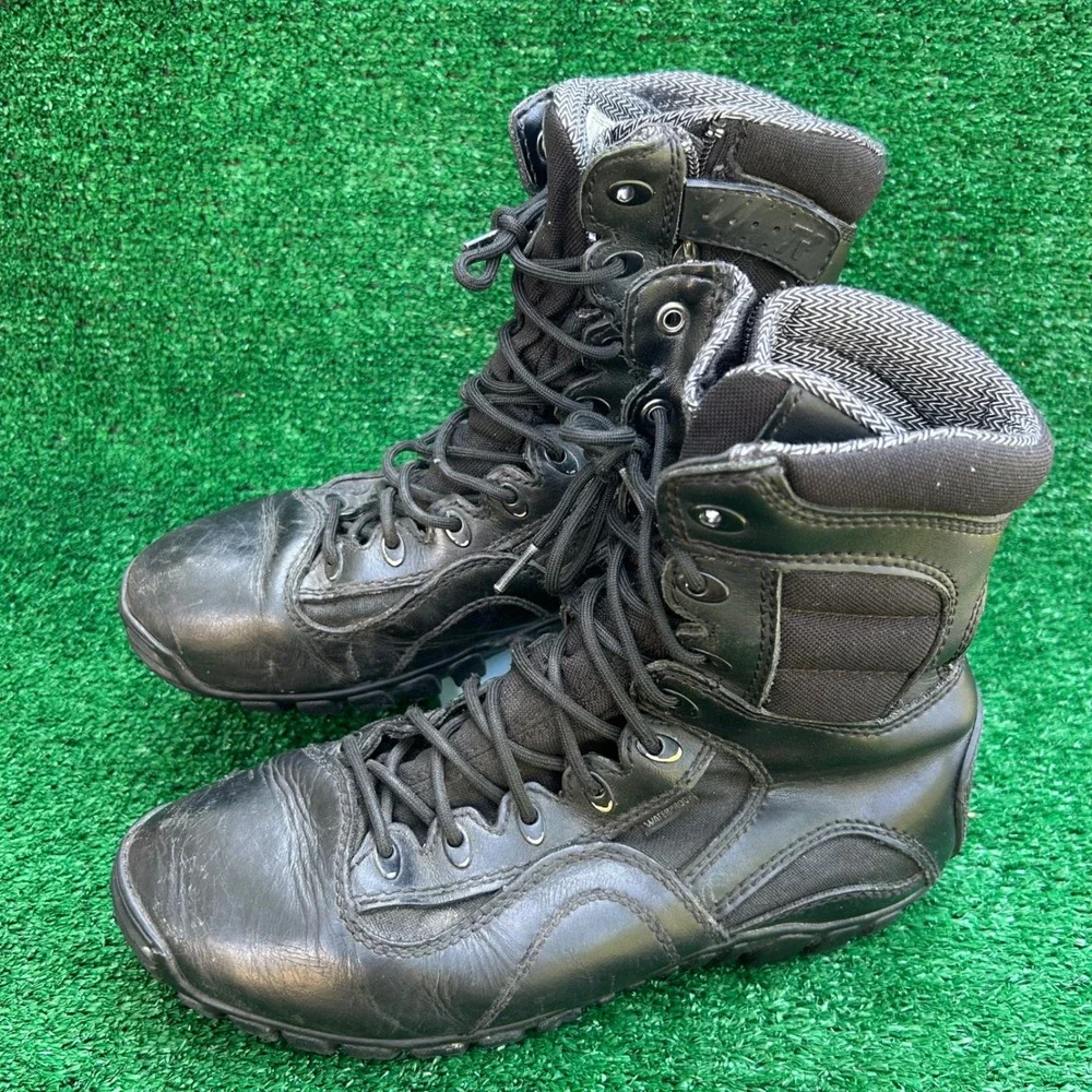 Tactical Research TR960 Khyber Black Leather Waterproof Side Zip Boots Mens 8R